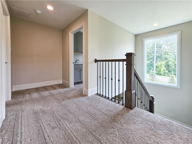 interior space featuring carpet floors