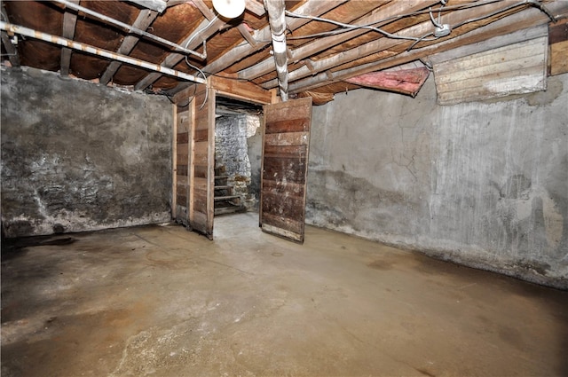 view of basement