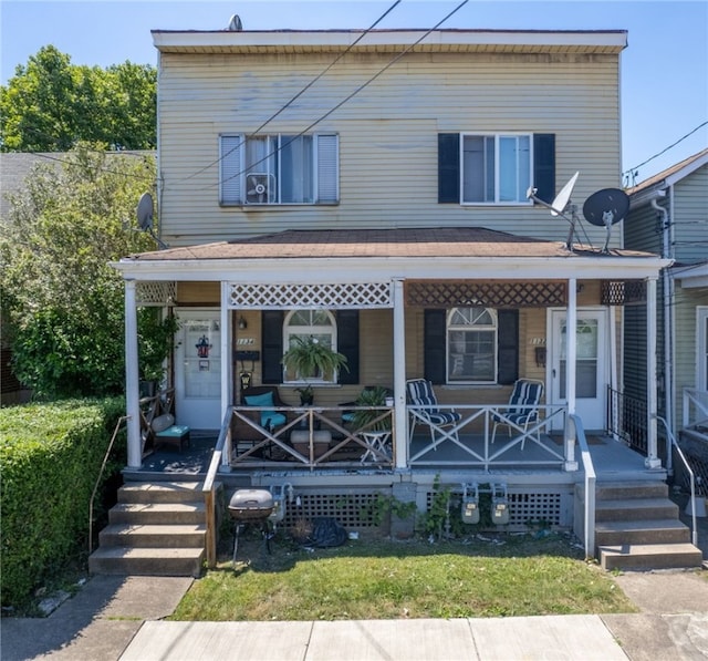 view of front of home featuring a porch