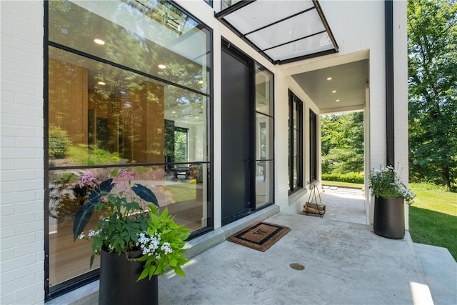 view of doorway to property