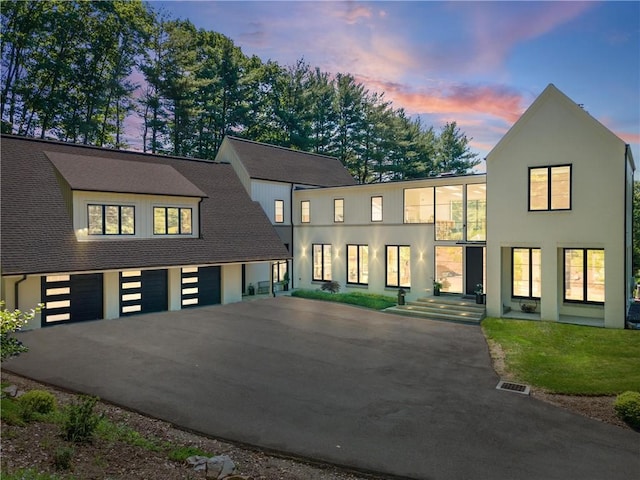 modern home with a garage