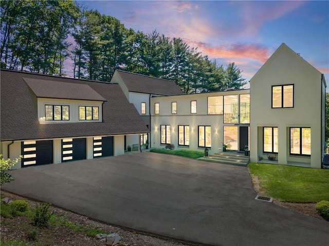 107 Nantucket Dr, Fox Chapel, PA 15238 - contemporary house featuring asphalt driveway and an attached garage