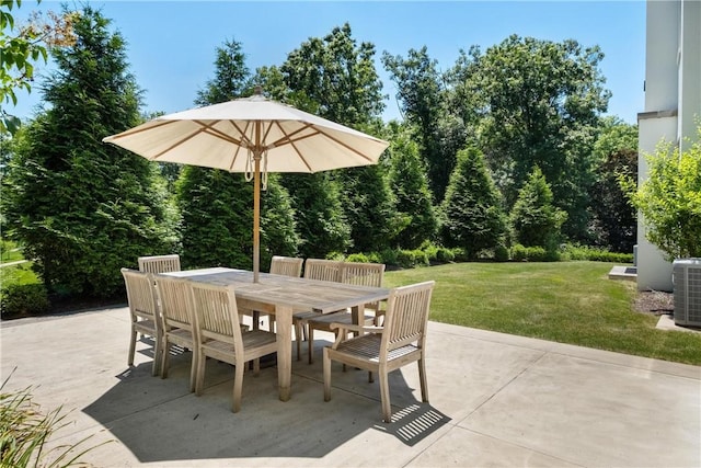 view of patio / terrace featuring central AC