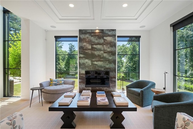 interior space with plenty of natural light and light hardwood / wood-style floors