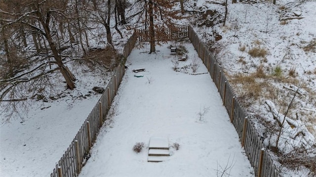 view of snowy aerial view