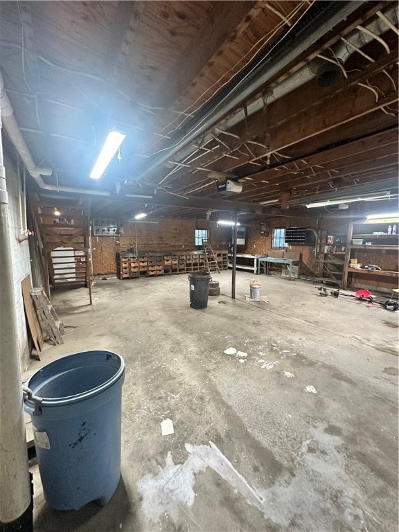 view of basement