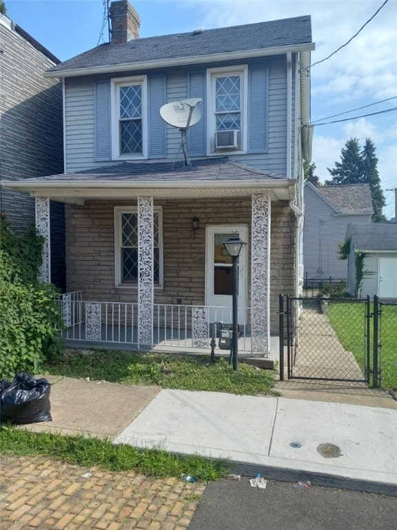 view of front of house with covered porch