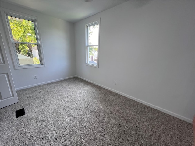 view of carpeted spare room