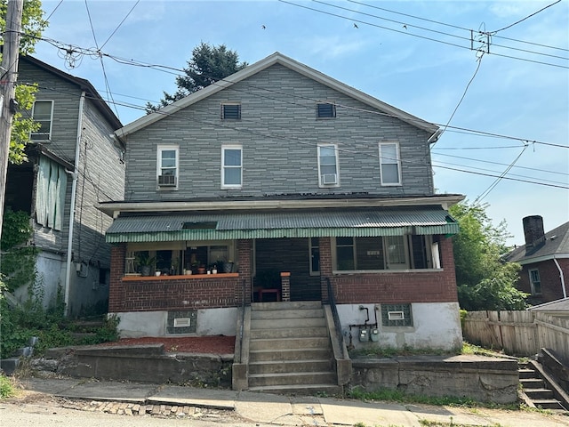 view of front of house with covered porch