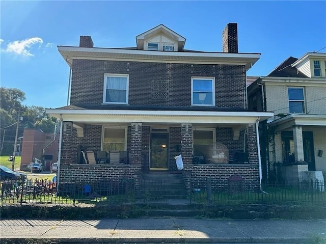 view of front of home with a porch