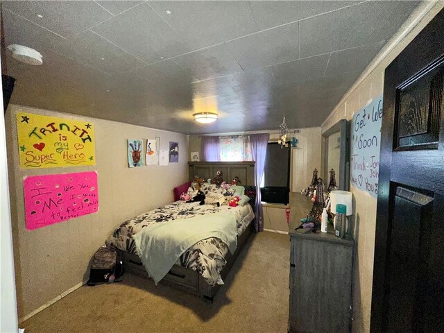 bedroom with carpet floors