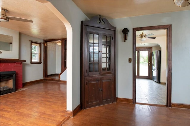 interior space featuring wood-type flooring