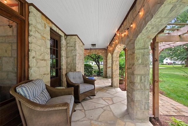 view of patio / terrace featuring a porch