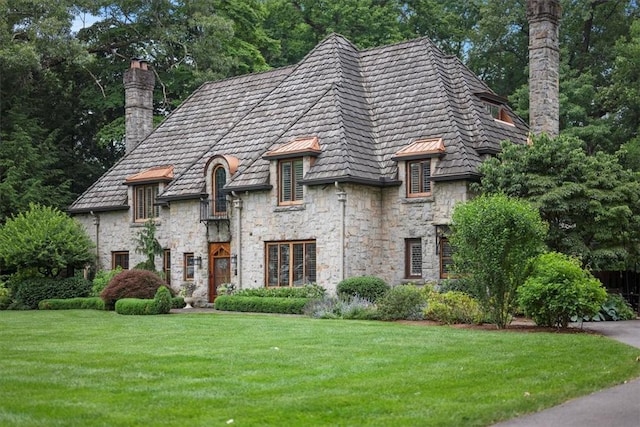 view of front of house with a front yard