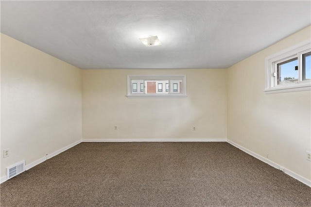 basement with carpet floors