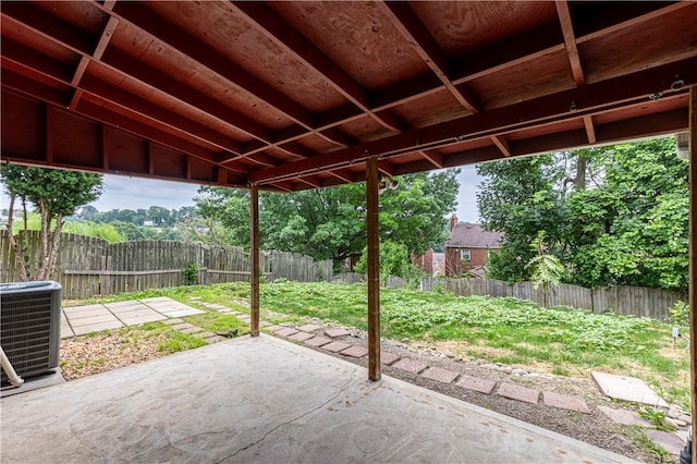 view of patio / terrace featuring cooling unit