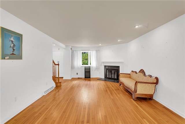 unfurnished room featuring light wood-type flooring