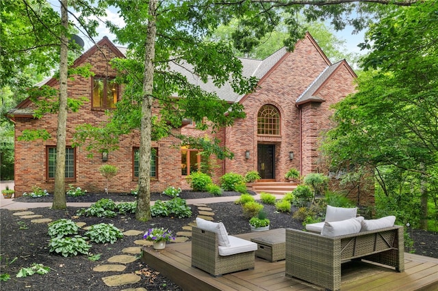 exterior space with an outdoor hangout area