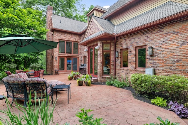 view of patio featuring area for grilling