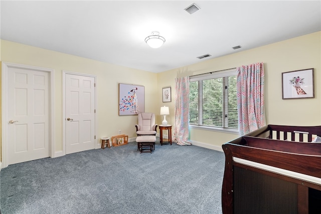 bedroom featuring carpet