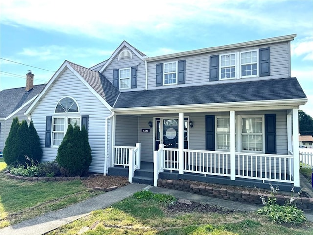 view of front of property with covered porch