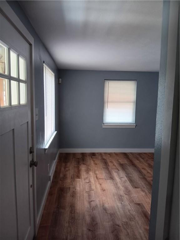 interior space featuring dark hardwood / wood-style floors