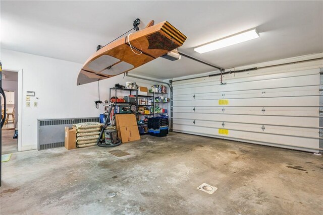 garage featuring radiator