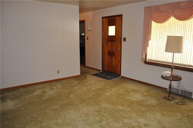 view of carpeted entryway