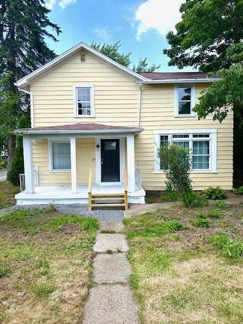 view of front of house featuring covered porch