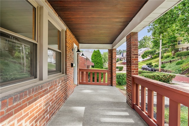 exterior space featuring covered porch