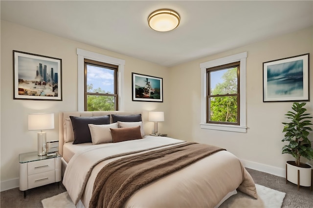 view of carpeted bedroom