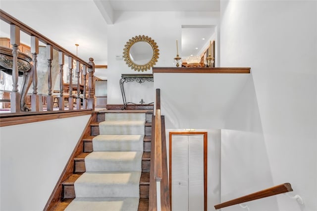 view of stairway