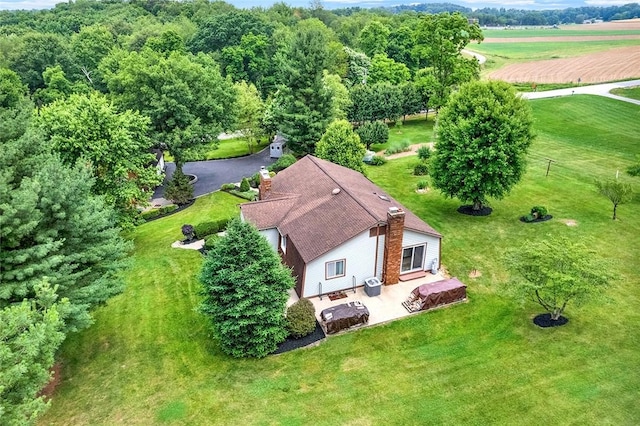 drone / aerial view featuring a rural view