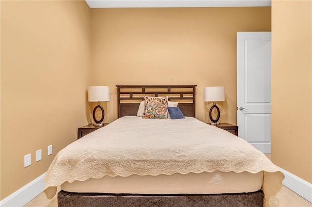 bedroom with carpet floors