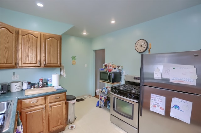 kitchen with stainless steel appliances