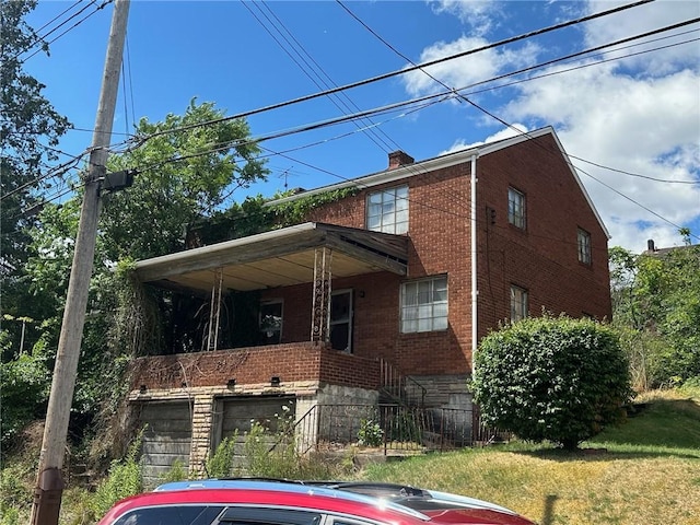 view of home's exterior featuring a garage