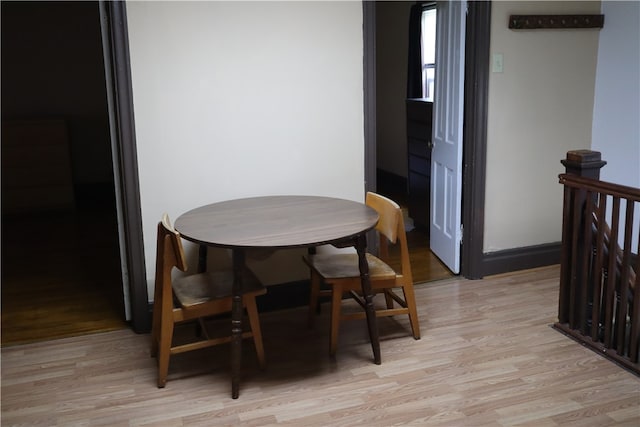 dining area featuring light hardwood / wood-style flooring