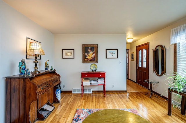 foyer featuring light hardwood / wood-style flooring