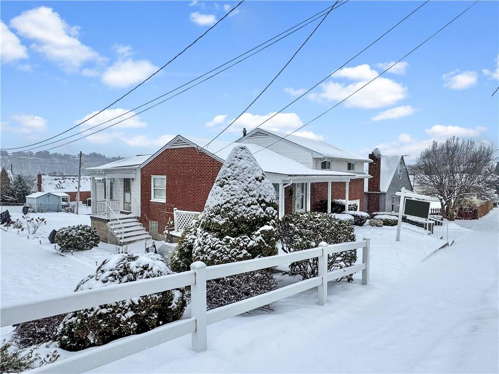 view of snowy exterior