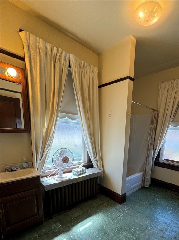 bathroom featuring tile patterned floors and vanity