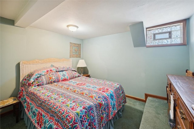 carpeted bedroom with baseboards