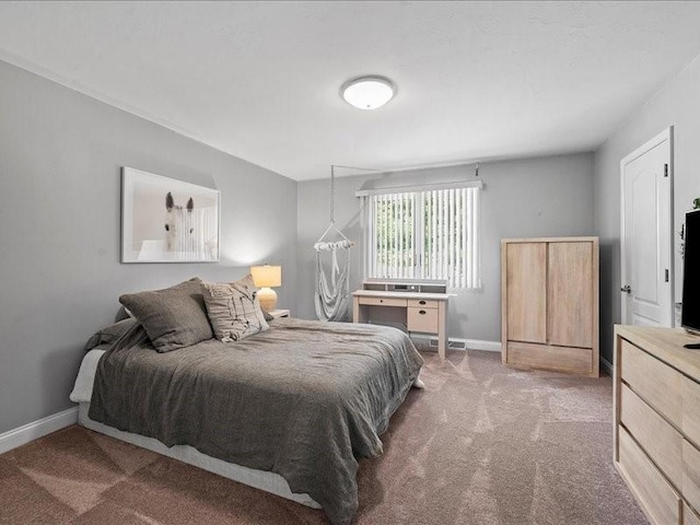 bedroom with carpet floors