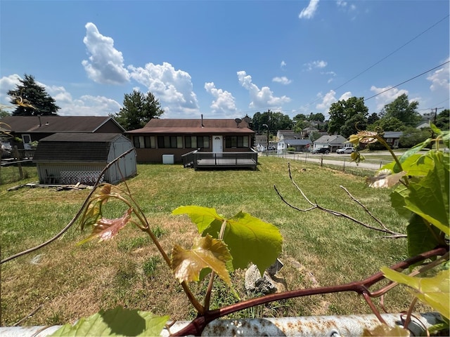 view of yard featuring an outdoor structure