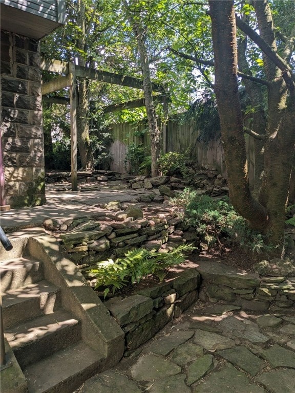 view of yard with a patio area