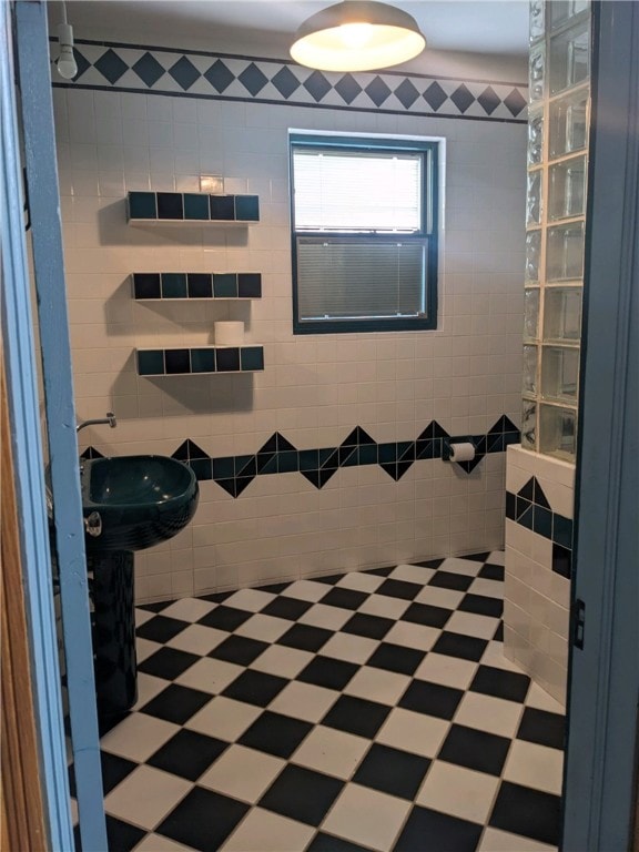 bathroom featuring tile patterned flooring