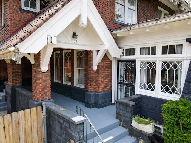 view of doorway to property