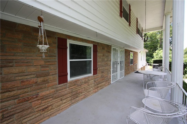 view of patio / terrace with a porch