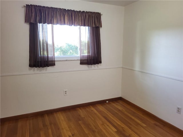 empty room with wood-type flooring