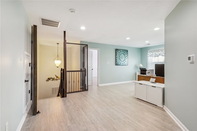 interior space featuring light wood-type flooring