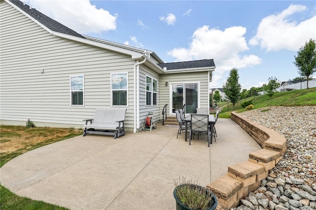 rear view of house featuring a patio area